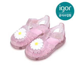 [이고르]토비 글로스 플라워 젤리슈즈 핑크 키즈샌들 IGSDL3M2FR by트래드후스