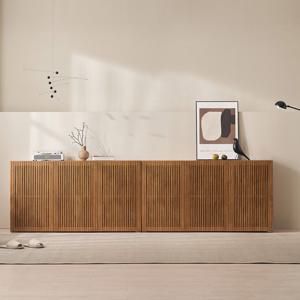 바이브 높은 거실장 TV다이 3000 원목 도어 티비장 수납장 (기본형)