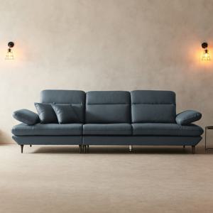 라자가구 비바 클로이 3.5인 천연면피 통가죽 소파 LSI051