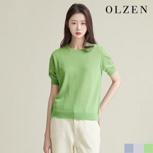 [올젠 여성] 퍼프 소매 라운드 니트 (ZLD2ER2102)