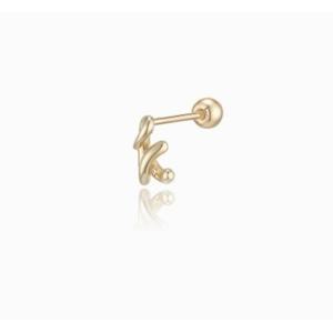 [로이드] 주문제작 러브포엠 이니셜 K 14k 피어싱 LPFL301KG