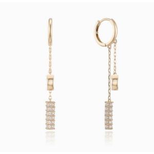 [로이드] 주문제작 스톤세팅 메탈 드롭 14k 귀걸이 LOSL3030G