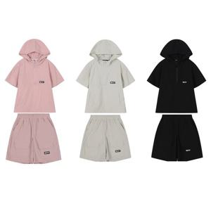 [엔비에이키즈(아동)]NBA 스티치 반소매 아노락 후디점퍼&바지세트(K242JP003P,PT003P)