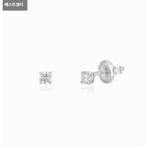 [로이드] 주문제작 다이아몬드 1부*2ea, 화이트골드  2부 4프롱 귀걸이  LEF20005D