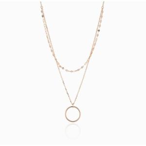 [로이드] 주문제작 원형링 레이어드 14k 목걸이 LNN22033G