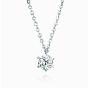 [로이드] 주문제작 2캐럿 6프롱 다이아몬드 18K 골드 목걸이 LND2