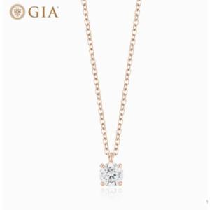 [로이드] 주문제작 5부 14K 골드 다이아 로얄브리티쉬 0.5캐럿 4프롱 목걸이 LND23009D