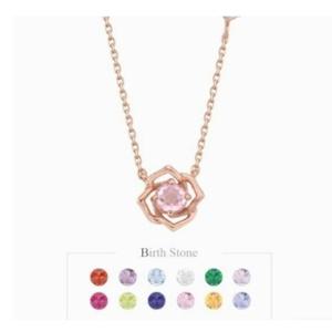 [로이드] 주문제작 장미로즈컷 탄생석 목걸이 LNT18072T