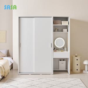 사사가구 마미 23T 빅 슬라이딩 1800옷장세트(600화장대포함)