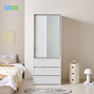 사사가구 마미 23T 빅 슬라이딩 800 서랍형거울옷장