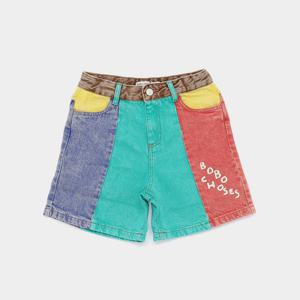 보보쇼즈 25SS 컬러 블록 데님 쇼츠 여아 반바지 B125AC065 991