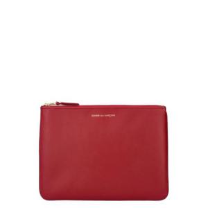 꼼데가르송 로고 레더 지퍼 클러치백 1608359