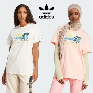 아디다스 adidas JN6684 Trefoil Series 여자 아일랜드 클럽 프린티드 루즈핏 반팔 티셔츠