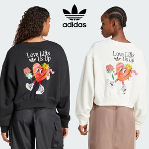 아디다스 adidas JC8336 Originals 여자 프렌치 테리 그래픽 프린티드 오버핏 맨투맨 티셔츠