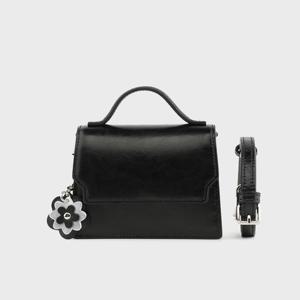 몽삭 프린 소가죽 스퀘어 미니 크로스백 블랙 AL18-2811-BK