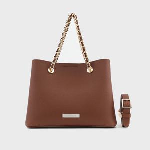 몽삭 카멜리 소가죽 체인 숄더백 브라운 AL28-2813-BW