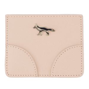 메종키츠네 핑크 엠보스드 가죽 부기 카드 지갑 OW05343LR0022