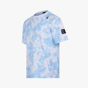 [스파이더] 남성 듀오테크 패턴 그래픽 반팔 티셔츠 SPKMCNRS308MLBL