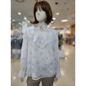 [아날도바시니]코사지 프릴 브이넥 블라우스 AY04BL31S1