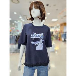 [아날도바시니]스트링 티 블라우스 AY05TS47W1