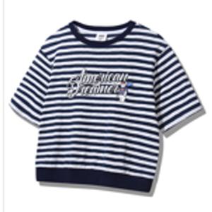 [지프](여성) 슬럽  립브배색 스트라이프  티셔츠 JQ2TSF035NA