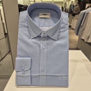 [레노마] 사각 변형 프린트 슬림핏긴팔 남자셔츠ROSSL1172블루