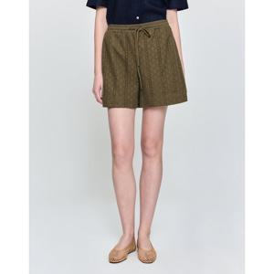 헤지스 여성 25SS 아일렛 쇼츠 카키 HSPA5B503K2