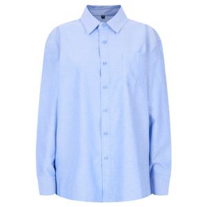 샵앤) 여성 카라넥 스탠다드핏 옥스퍼드 긴발 남방 셔츠 INT-WBL-20602-블루