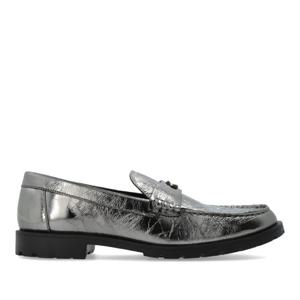 코치 안트라사이트 크링클 가죽 로고 로퍼 CX011ANT SILVER