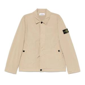 스톤아일랜드 패치 디테일 베이지 버튼 클로저 재킷 K1S1541000