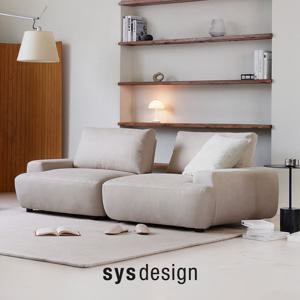 [11.24-30 GS블랙위크세일][시스디자인] 블로우 브루투스 레더 패브릭 3인 스윙 모듈 소파