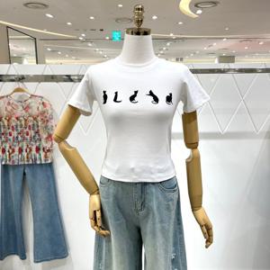 [밸리걸] 캣 포인트 슬림 티셔츠 216070
