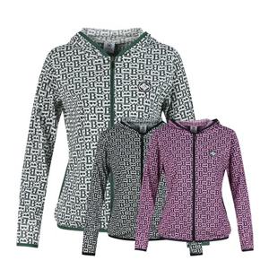럭스골프 여성 이니셜 패턴 후드 풀집업 점퍼 MW25M812W