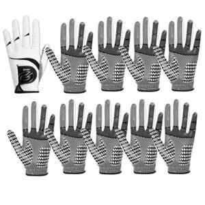 (거미줄그립) 10장 지맥스 스파이더 실리콘 코팅 연습용 남성 여성 왼손 골프장갑