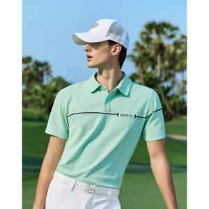 헤지스 골프 25SS 그린 남성 여름 반팔 카라 니트 HUSW5B311E1