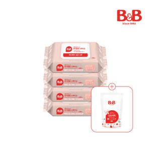 [증정][60매x4팩] 자몽식초를담은 유아용품 장난감 세정티슈 60매 (+세제800ml증정)