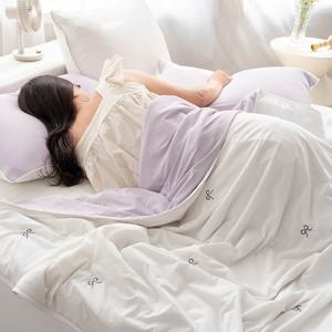 아토앤알로 젤라또쿨 리본자수 시원한 냉감 아이스 여름 차렵이불 S/SS