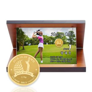 순금 골프기념 코인 상패 37.5g 24K [대형R] 선물 기념품