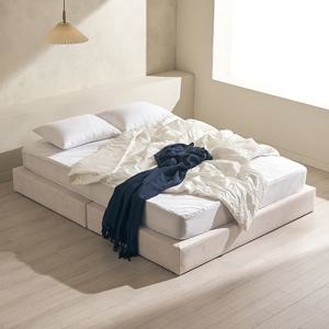 지베스 플러스 패브릭 파운데이션 침대+본넬매트리스 Q