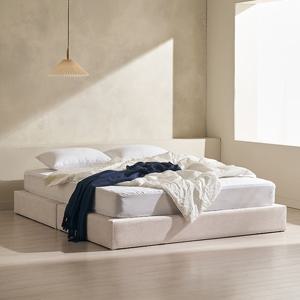 지베스 플러스 패브릭 파운데이션 침대+독립매트리스 Q