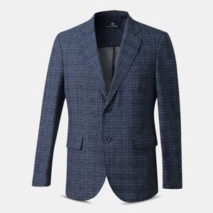 [아즈바이]남성 시어서커 체크 신사 콤비 자켓 YCO797 중년 여름