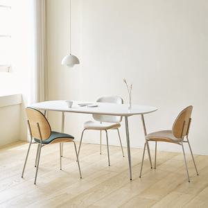 룸앤홈 잭슨 벤트우드 식탁의자 크롬체어 편한