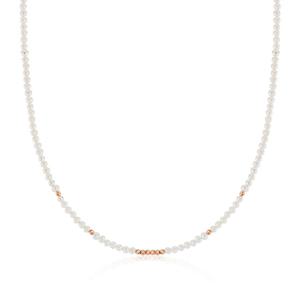 [비앤비골드] 14K 골드 세이스 컷팅볼 진주 목걸이 CHN41130