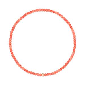 [비앤비골드] 14K 쁘띠 컷팅볼 핑크산호 소원 팔찌 CHB41118