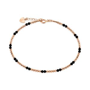 [비앤비골드] 14K 플렉시 티탄 블랙스피넬 2볼 뱅글 팔찌 GTB41094