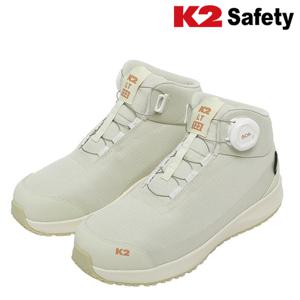 K2 세이프티 LT-122LB 여성용 하이탑 다이얼 논슬립 초경량 안전화 현장 안전작업화