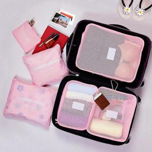 여행용 파우치 6종 세트 캐리어 소분 의류 메쉬백