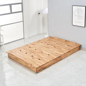 착불 네스트 참죽원목 무헤드 평상형 침대프레임Q