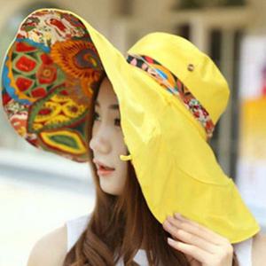 프라햇모자 와이어플라워 양면모자 특대챙