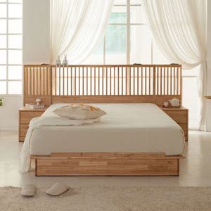 착불 갤러리 참죽원목  평상형 LED조명 호텔식 침대프레임세트SS